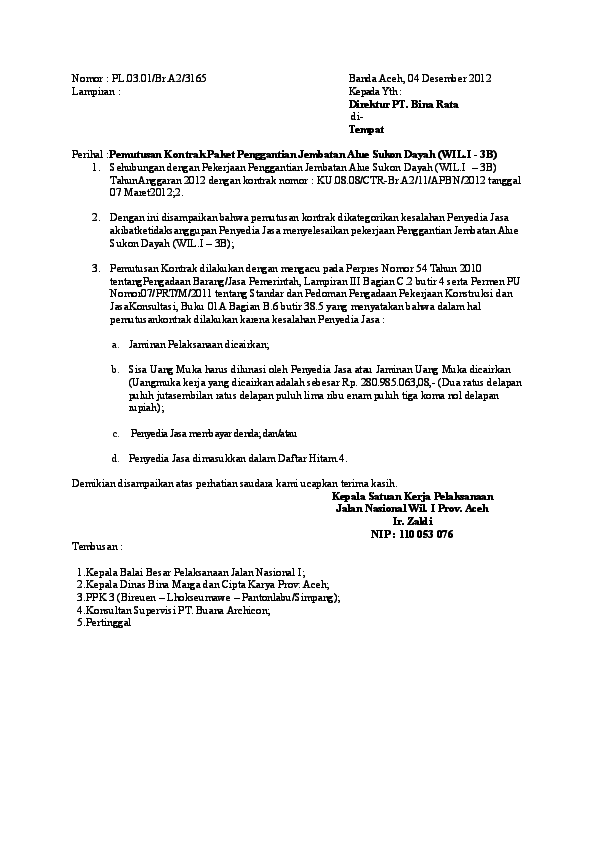 Detail Contoh Surat Pembatalan Kontrak Nomer 38