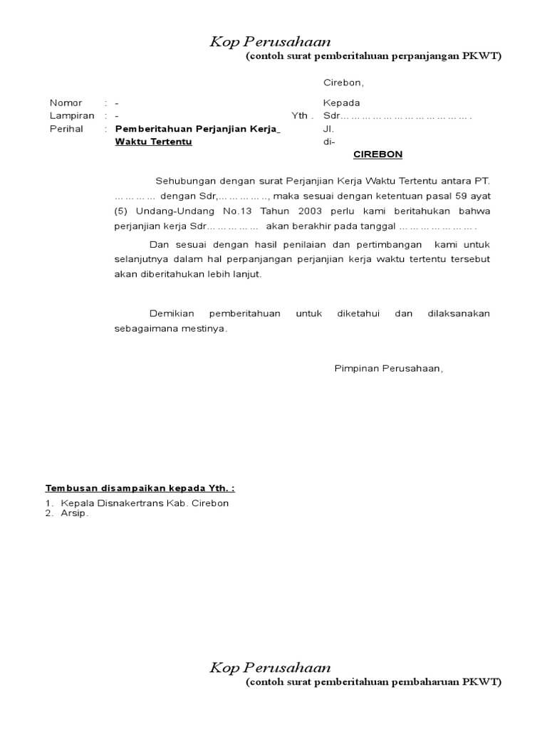 Detail Contoh Surat Pembatalan Kontrak Nomer 41