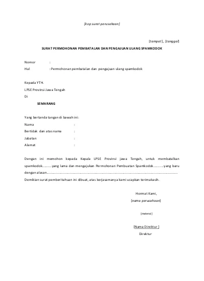 Detail Contoh Surat Pembatalan Permohonan Nomer 29