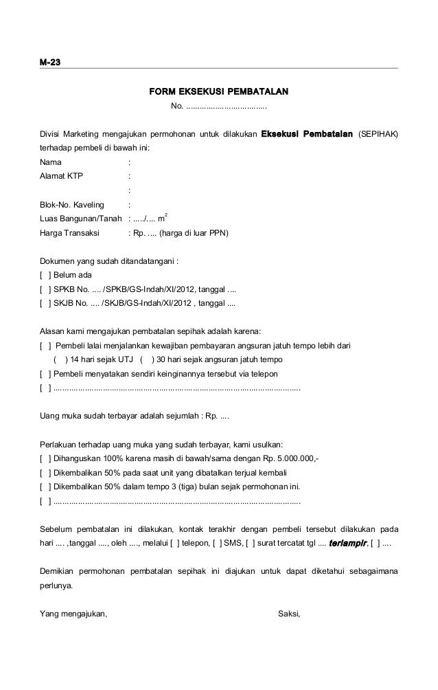 Detail Contoh Surat Pembatalan Transaksi Nomer 40