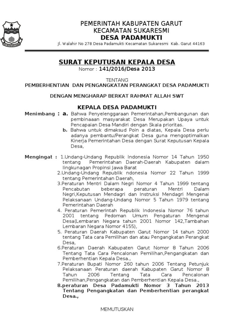 Detail Contoh Surat Pemberhentian Kepala Sekolah Nomer 25