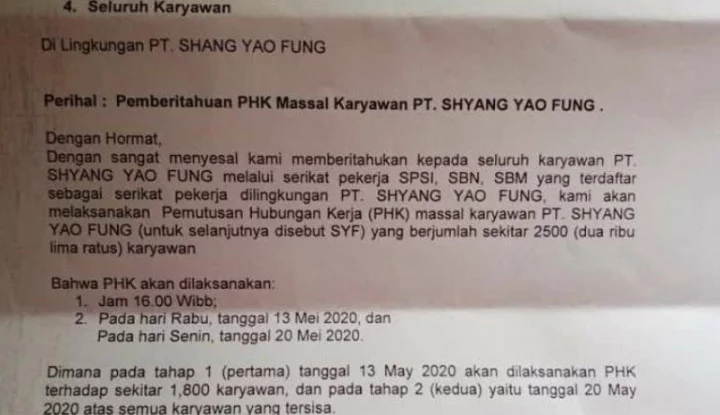 Detail Contoh Surat Pemberhentian Kerja Karyawan Nomer 20