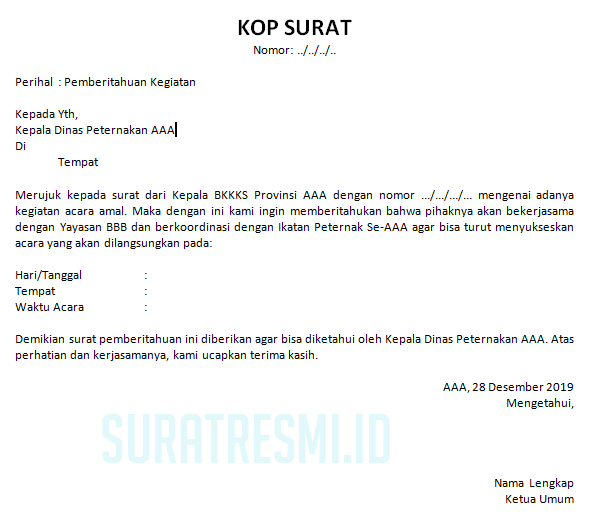 Detail Contoh Surat Pemberitahuan Acara Ke Polsek Nomer 43