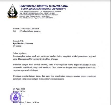 Detail Contoh Surat Pemberitahuan Diterima Kerja Nomer 4