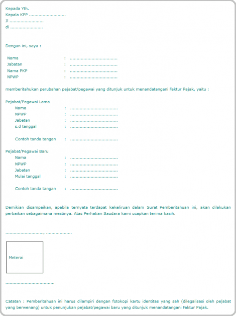 Detail Contoh Surat Pemberitahuan Faktur Pajak Batal Ke Kpp Nomer 39