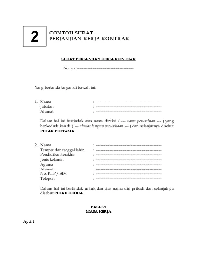 Detail Contoh Surat Pemberitahuan Habis Kontrak Kerja Karyawan Nomer 53