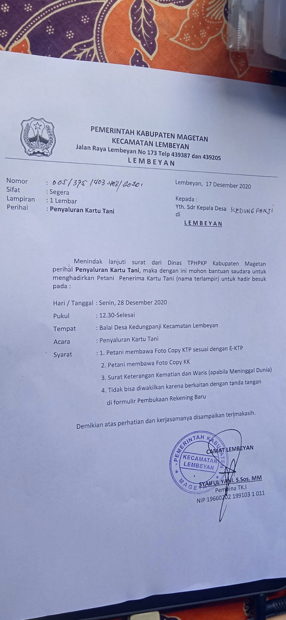 Detail Contoh Surat Pemberitahuan Imunisasi Nomer 40