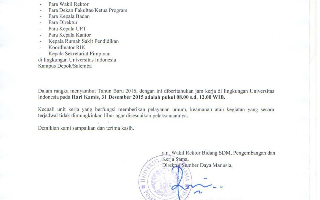 Detail Contoh Surat Pemberitahuan Jam Operasional Nomer 41