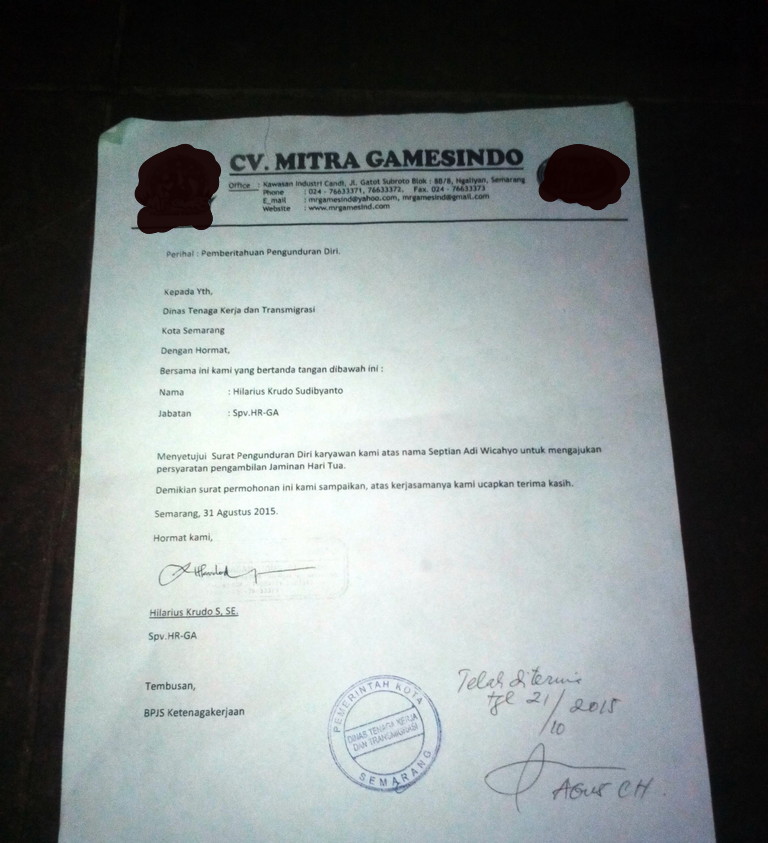 Detail Contoh Surat Pemberitahuan Ke Disnaker Nomer 15