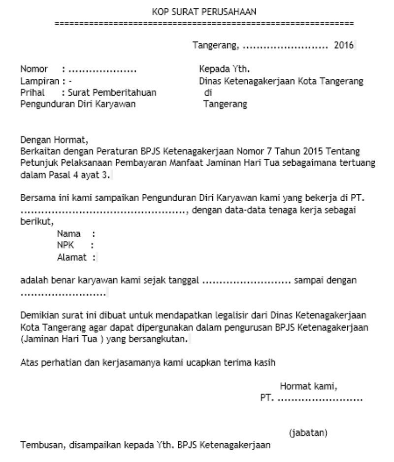 Detail Contoh Surat Pemberitahuan Ke Disnaker Nomer 28