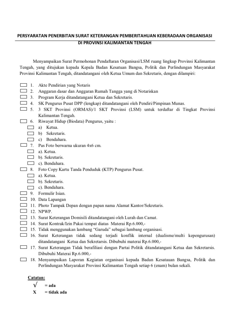 Detail Contoh Surat Pemberitahuan Keberadaan Organisasi Nomer 6