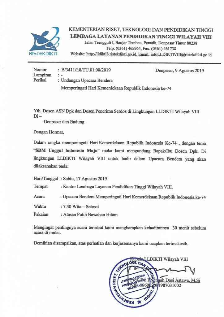 Detail Contoh Surat Pemberitahuan Kegiatan 17 Agustus Nomer 28