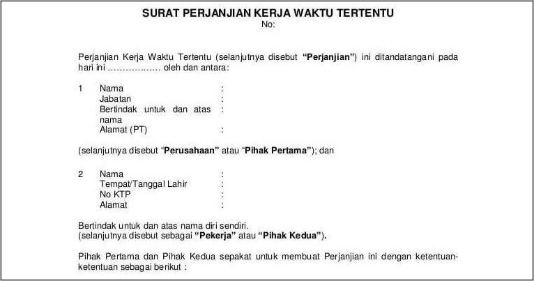 Detail Contoh Surat Pemberitahuan Kontrak Kerja Tidak Diperpanjang Nomer 5