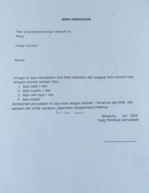 Detail Contoh Surat Pemberitahuan Pembayaran Seragam Nomer 26