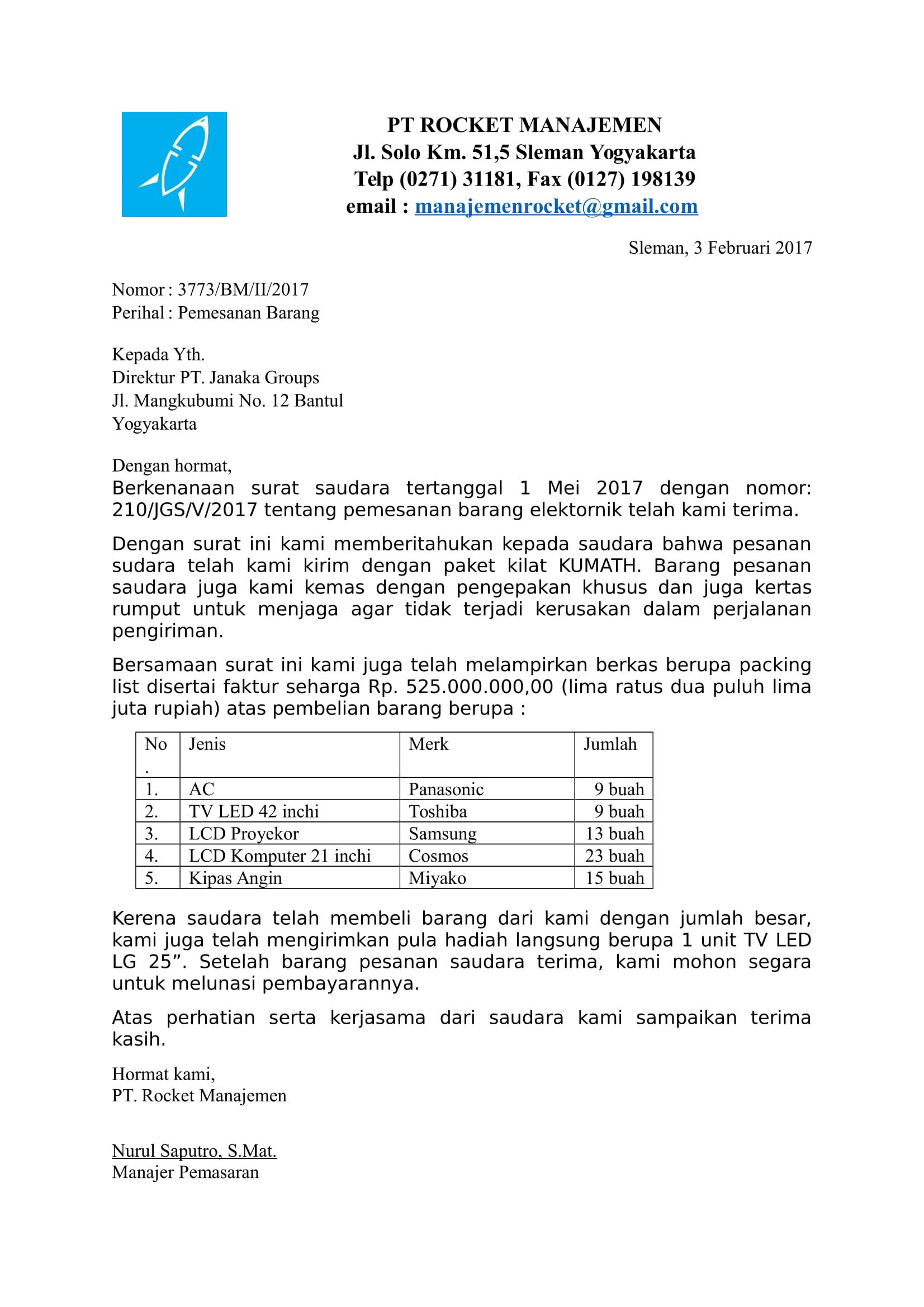 Detail Contoh Surat Pemberitahuan Pengiriman Barang Nomer 26