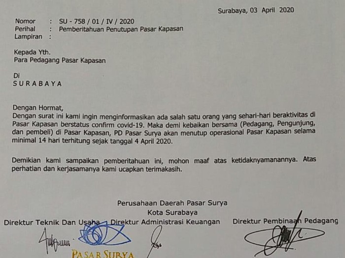 Detail Contoh Surat Pemberitahuan Perusahaan Nomer 44