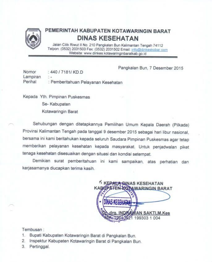 Detail Contoh Surat Pemberitahuan Resmi Nomer 17