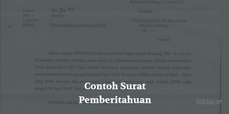 Detail Contoh Surat Pemberitahuan Rt Nomer 46