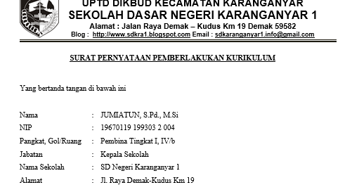 Detail Contoh Surat Pemberlakuan Kurikulum Nomer 12