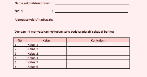 Detail Contoh Surat Pemberlakuan Kurikulum Nomer 28