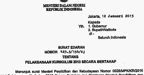 Detail Contoh Surat Pemberlakuan Kurikulum Nomer 32