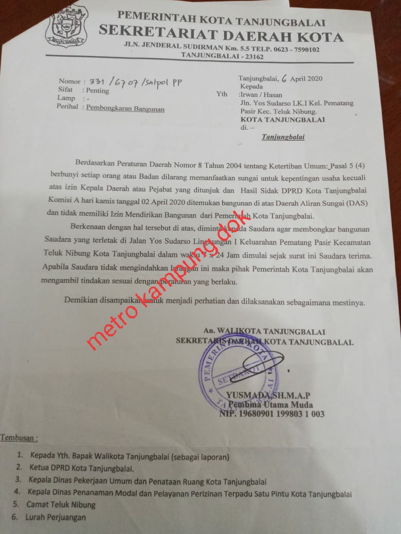 Download Contoh Surat Pembongkaran Bangunan Nomer 9