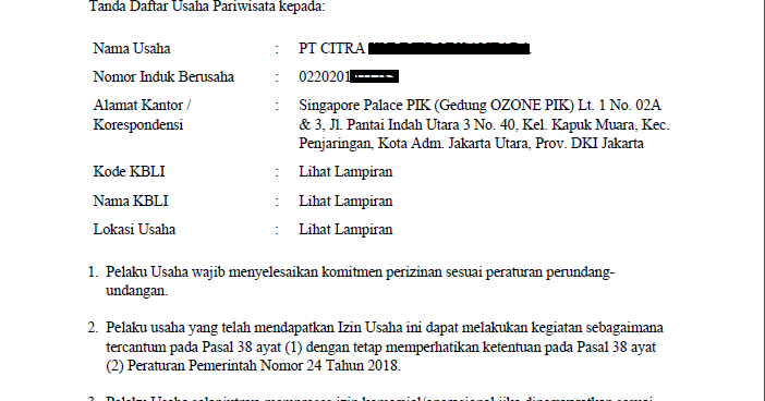 Detail Contoh Surat Pemenuhan Komitmen Oss Nomer 16