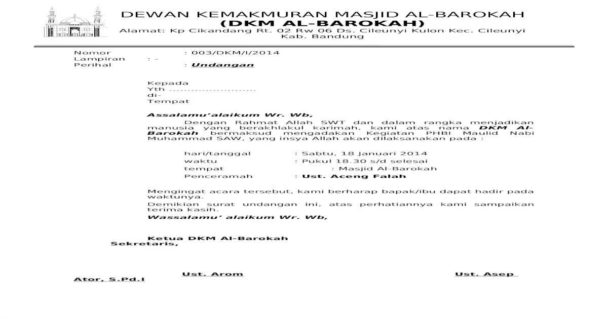 Detail Contoh Surat Pemilihan Ketua Rt Nomer 27