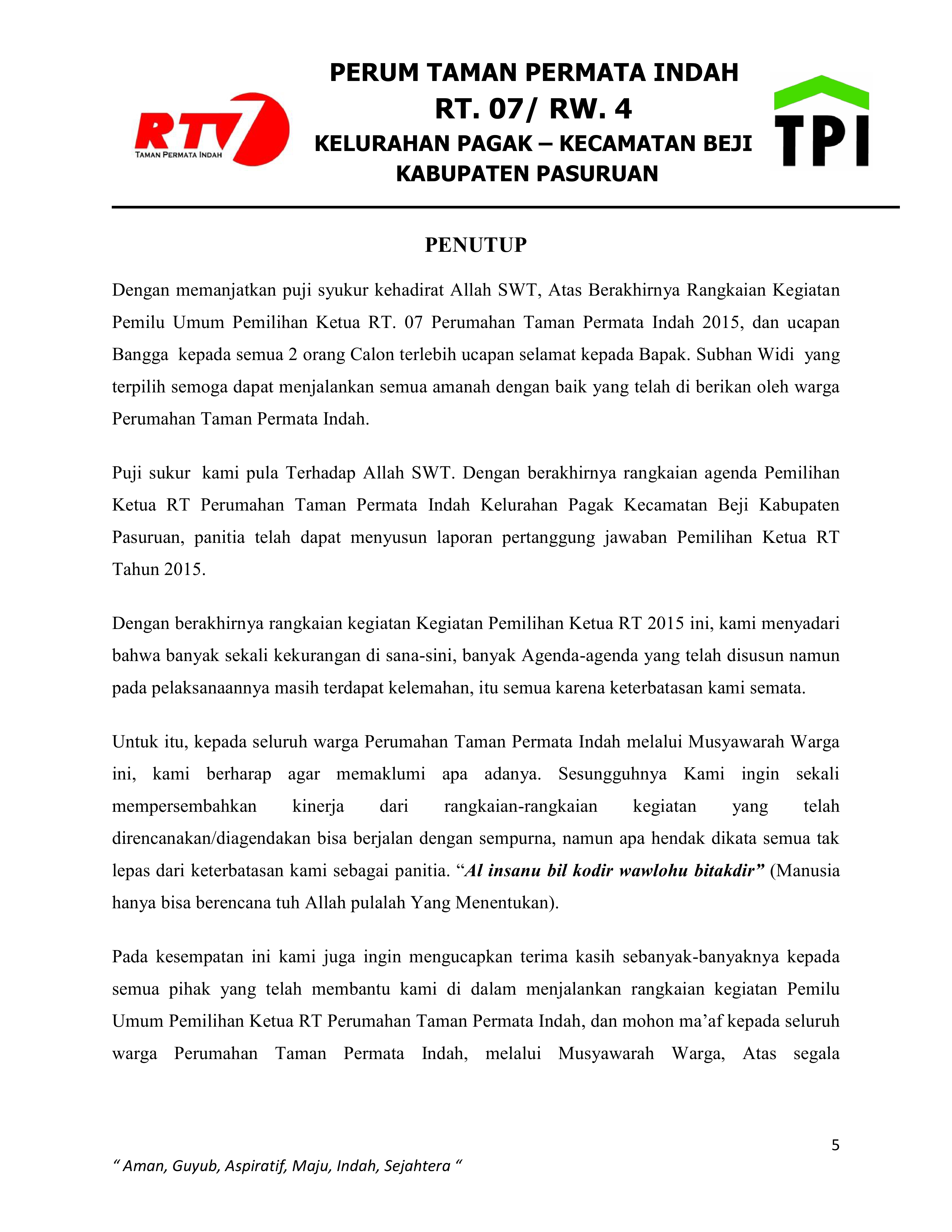 Detail Contoh Surat Pemilihan Ketua Rt Nomer 37