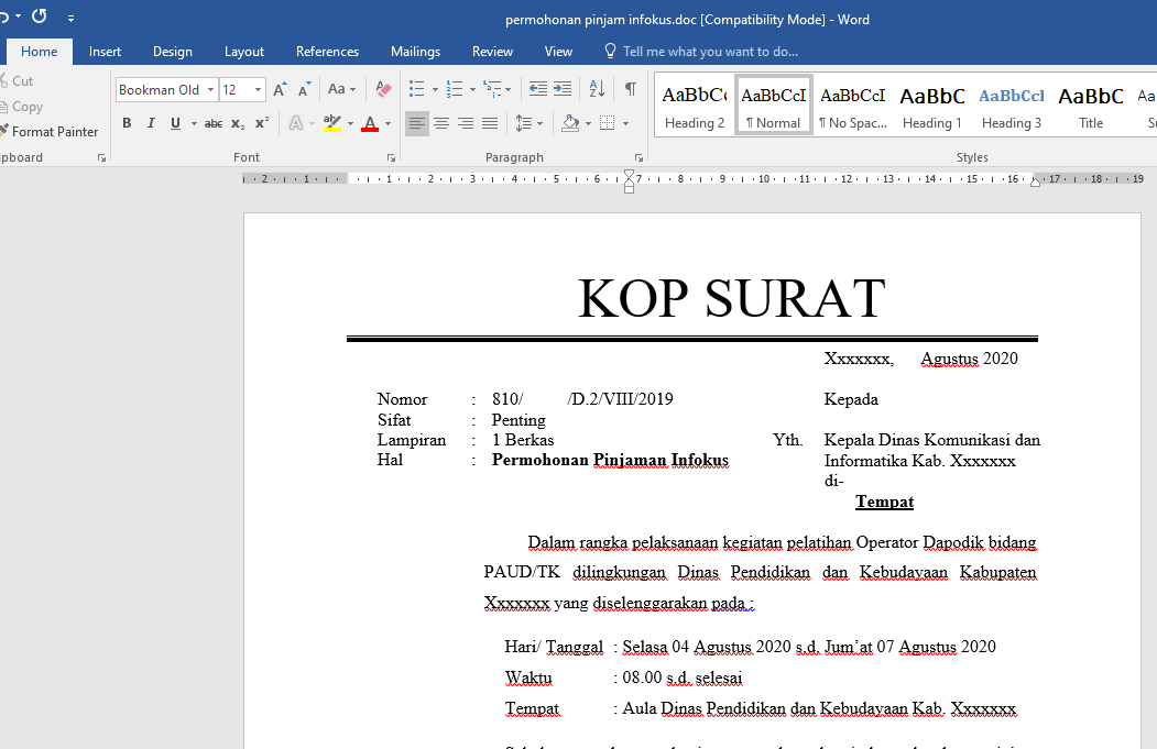 Detail Contoh Surat Peminjaman Barang Doc Nomer 55