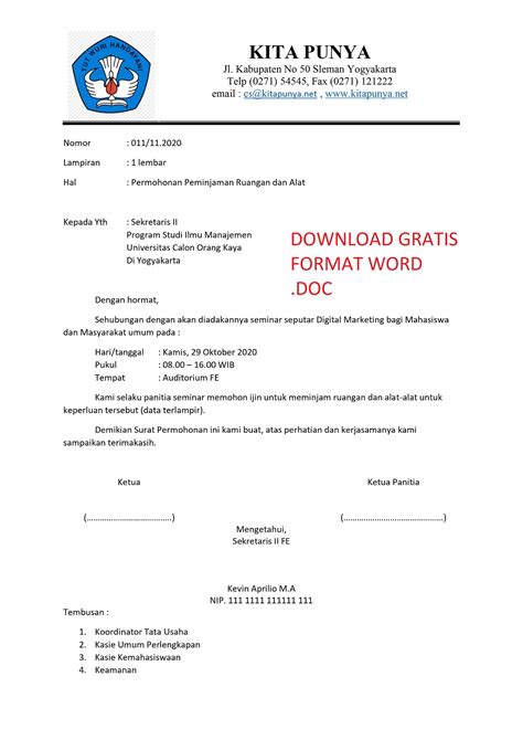 Detail Contoh Surat Peminjaman Laboratorium Nomer 25