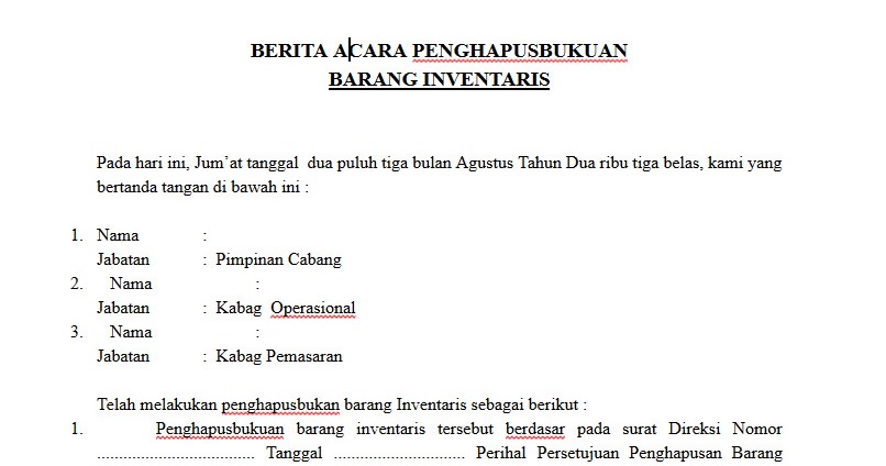 Detail Contoh Surat Pemusnahan Barang Nomer 35