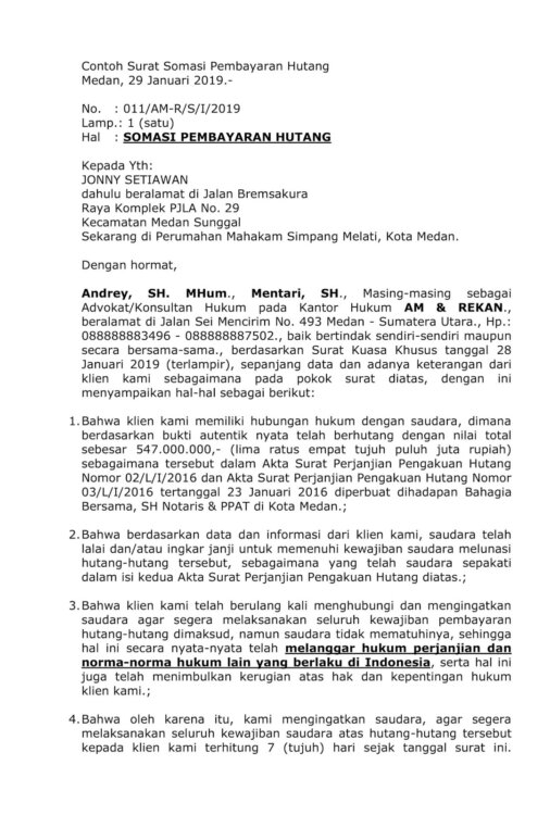 Detail Contoh Surat Penagihan Hutang Kepada Perorangan Nomer 38