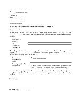 Download Contoh Surat Penarikan Barang Nomer 13