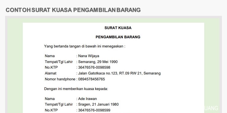 Detail Contoh Surat Penarikan Barang Nomer 29