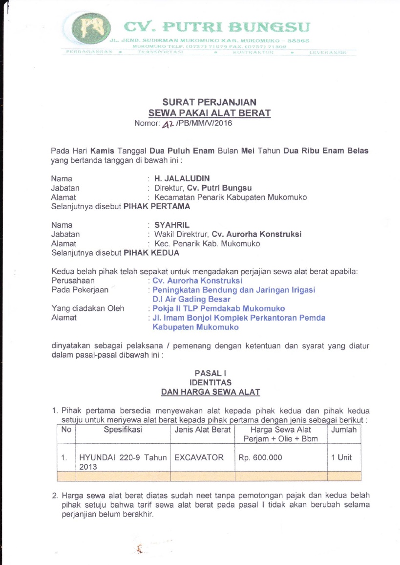 Detail Contoh Surat Penawaran Alat Berat Nomer 27