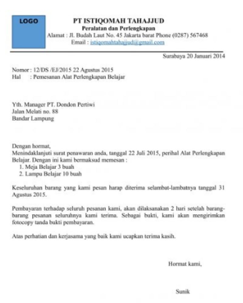 Detail Contoh Surat Penawaran Bahasa Indonesia Nomer 18