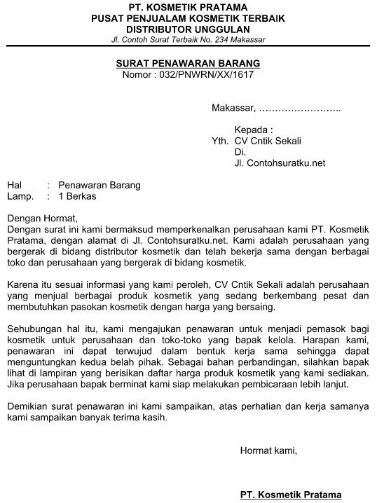 Detail Contoh Surat Penawaran Barang Komputer Nomer 54