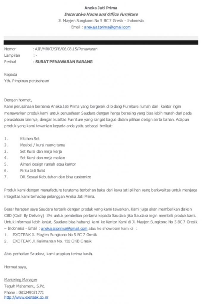 Detail Contoh Surat Penawaran Barang Makanan Ringan Nomer 35