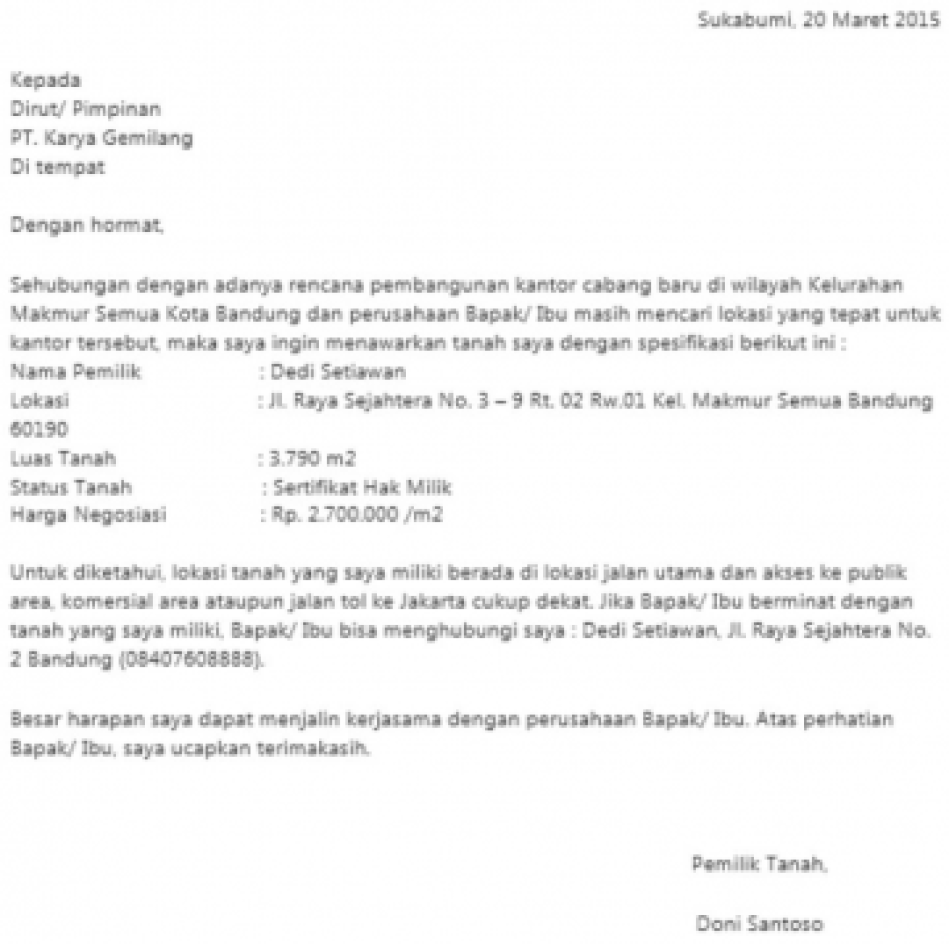 Detail Contoh Surat Penawaran Gaji Nomer 15