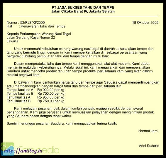 Detail Contoh Surat Penawaran Jasa Catering Nomer 49