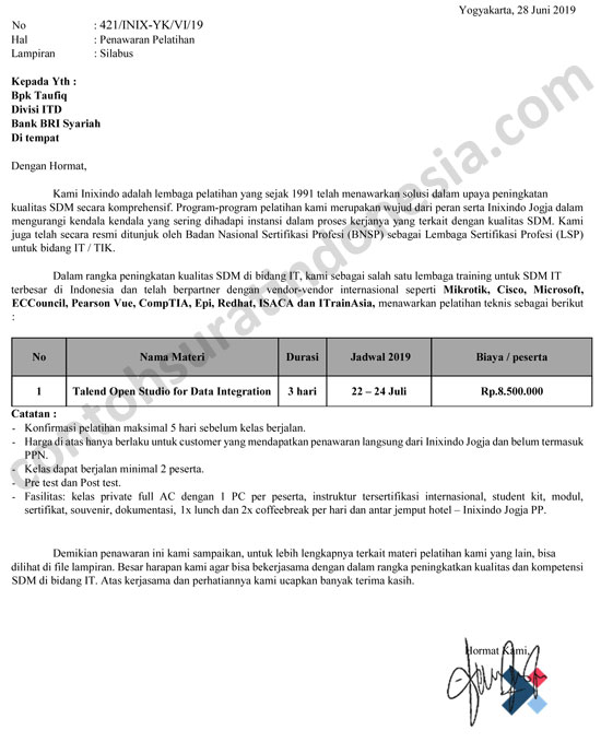 Detail Contoh Surat Penawaran Jasa Dokumentasi Nomer 13