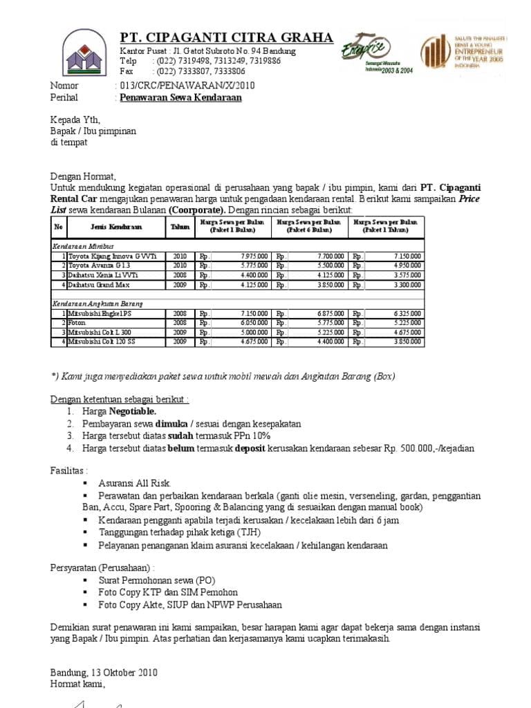 Detail Contoh Surat Penawaran Jasa Pengiriman Barang Nomer 9