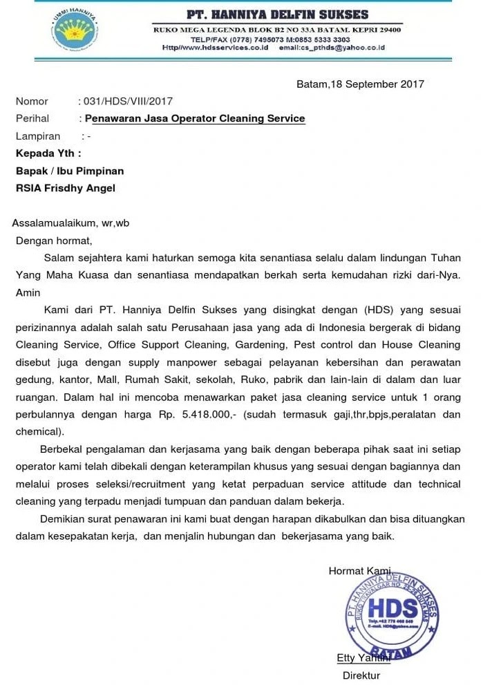 Detail Contoh Surat Penawaran Jasa Service Nomer 13