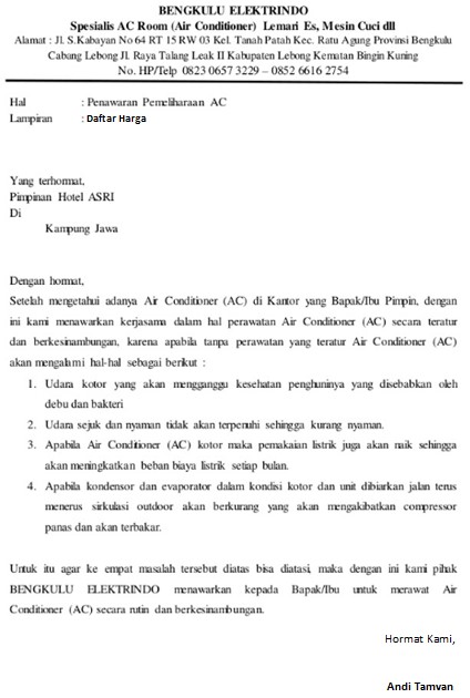 Detail Contoh Surat Penawaran Jasa Service Nomer 26