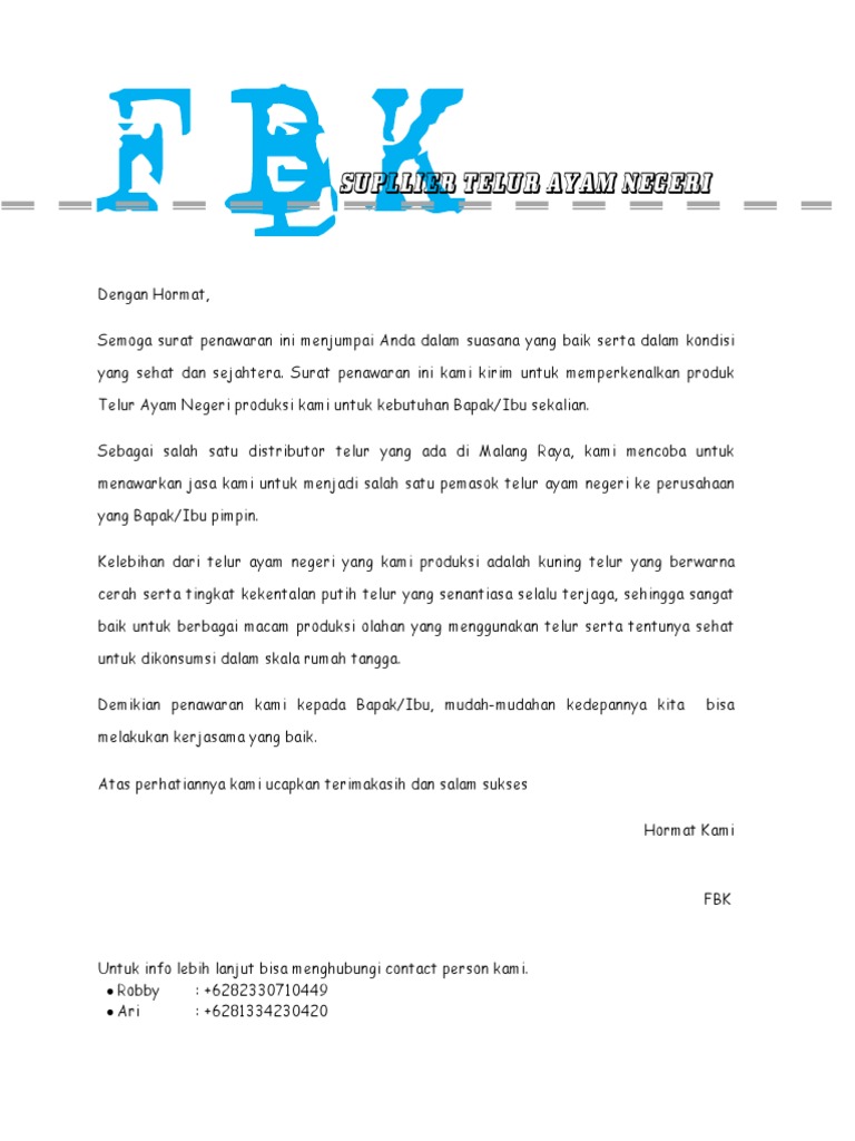 Detail Contoh Surat Penawaran Kerjasama Nomer 42