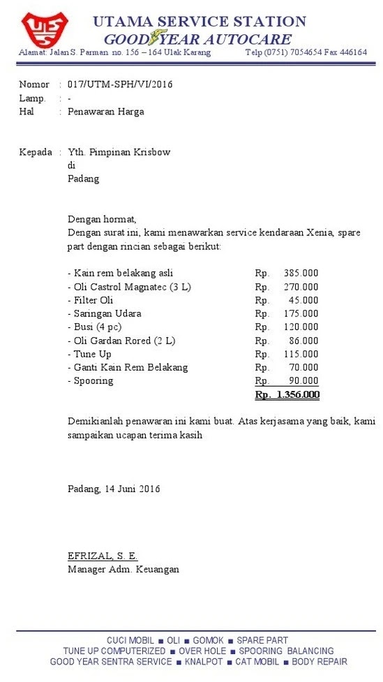 Detail Contoh Surat Penawaran Mobil Nomer 31