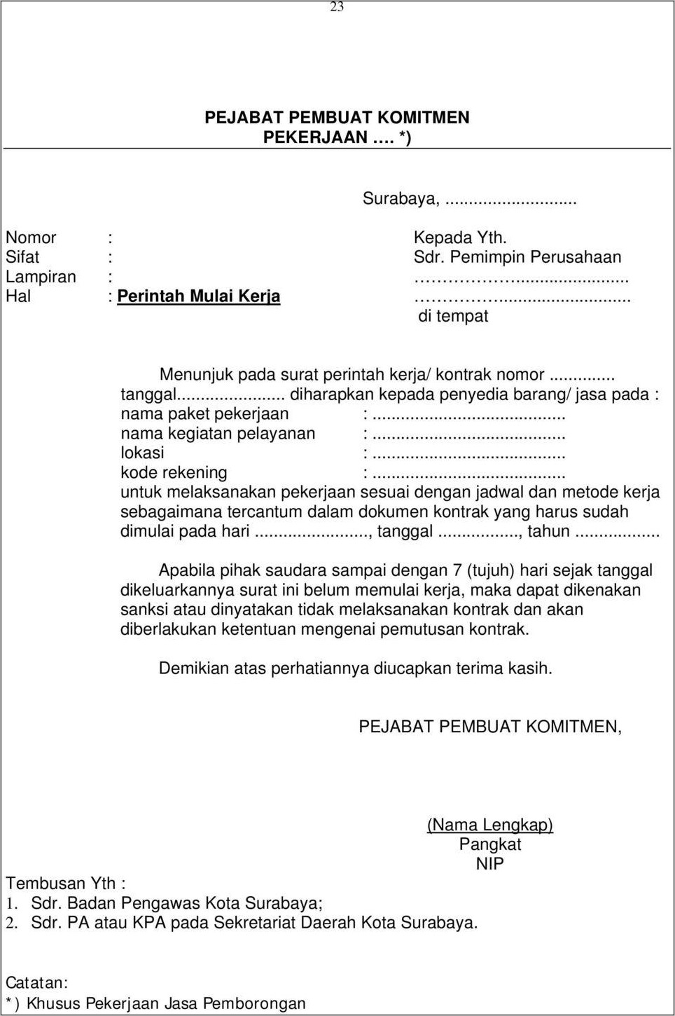 Download Contoh Surat Penawaran Penunjukan Langsung Nomer 22