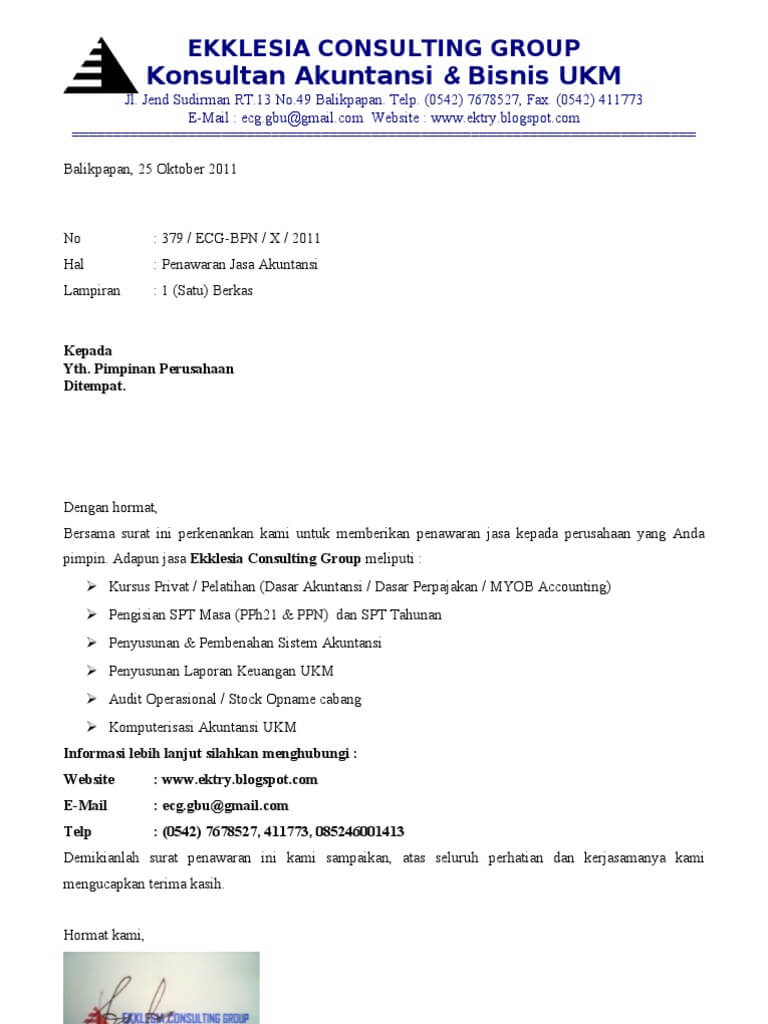 Detail Contoh Surat Penawaran Percetakan Nomer 42