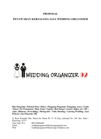 Detail Contoh Surat Penawaran Wedding Organizer Nomer 21
